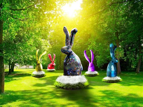 Massive bunny sculptures to make botanical world premiere at San ...