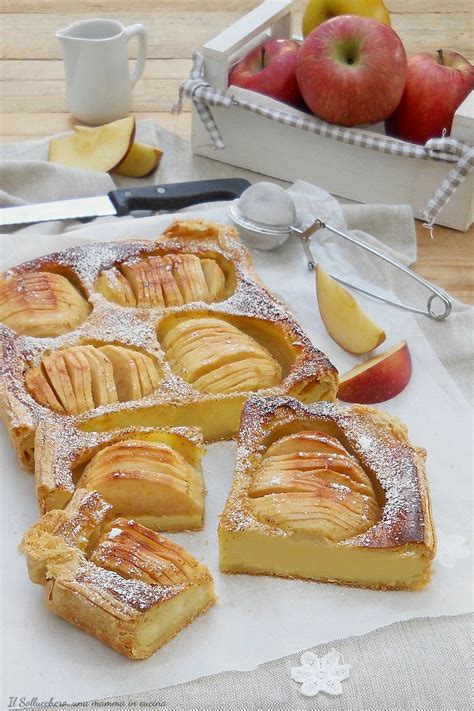 Torta Di Mele Con Pasta Sfoglia E Crema Cotta In Forno Favolosa