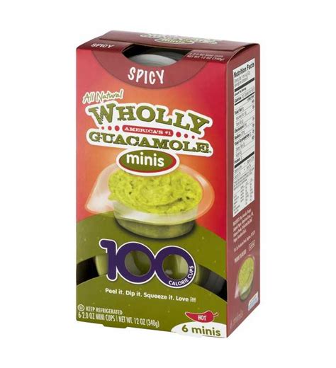 Wholly Guacamole Minis Classic Hot 6 Count 2 Oz