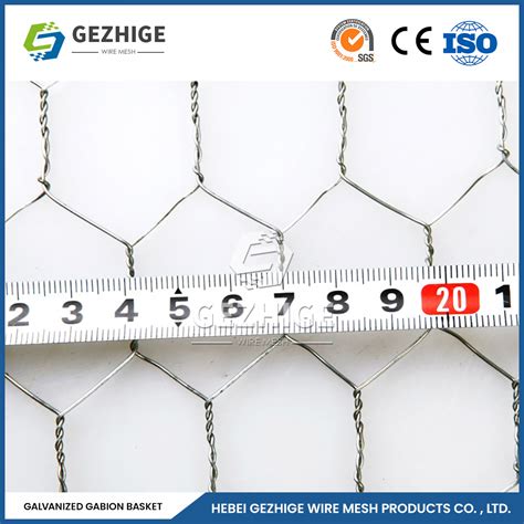 Gezhige 120x150 Mm Double Twisted Hexagonal Wire Mesh Gabion Factory 3