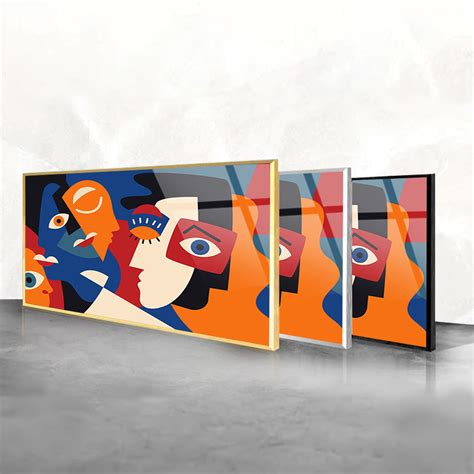 Picasso Inspired Modern Art Tempered Glass Painting Style Thedecorark