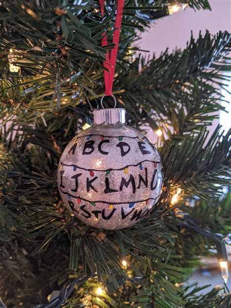 Stranger Things Christmas Ornament Glass Etsy