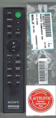 New Genuine Sony Sound Bar Remote Control Rmt Ah U Ht Ct Ht Rt Sa