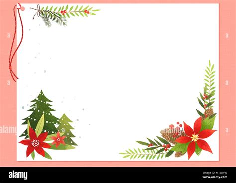 Vector - Card template with Christmas. Christmas concept frame designs ...