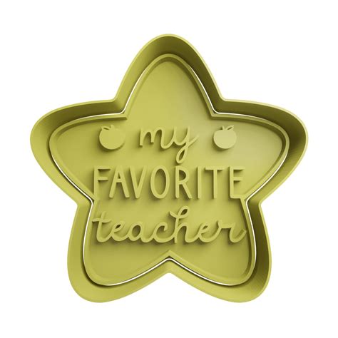 My Favorite Teacher Cookie Cutter Stl Cookie Cutter Stl Store