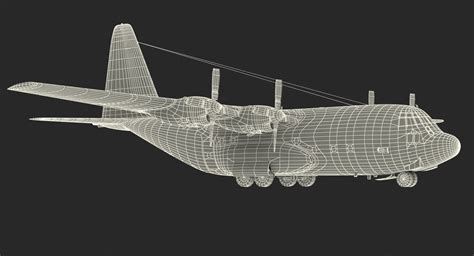 3d Model Lockheed C 130 Hercules Military Transport