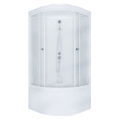 Душевая кабина Triton Риф 90*90 Б" 1/4 круга, глуб. подд., Грейс, Белый ...