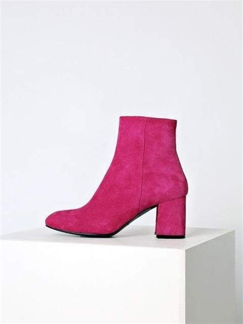 Menodemosso Suede Ankle Boots Hot Pink Pink Ankle Boots Hot Pink