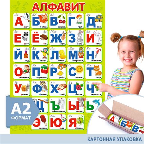 Обучающий плакат алфавит русский язык на стену в школу детям купить на ...