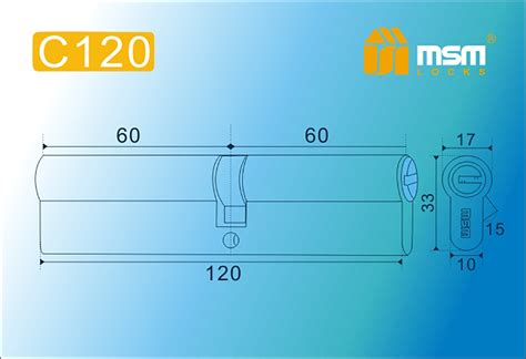 Цилиндровый механизм MSM Locks Перфорированный ключ-ключ C90mm SN ...