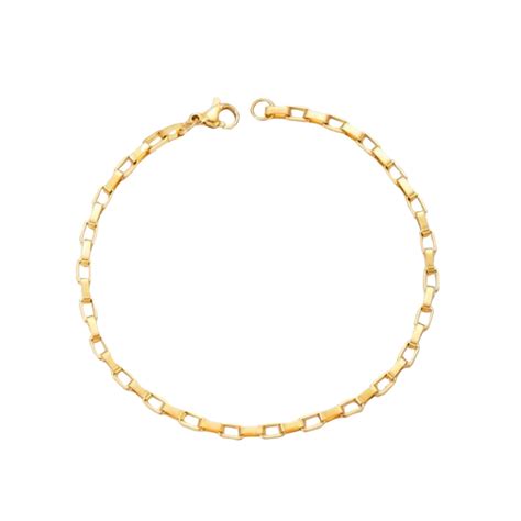 Pulseira Elos Banhada Em Ouro 18k Dourado