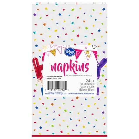 Kroger Balloon Letter Birthday Napkins Ct King Soopers