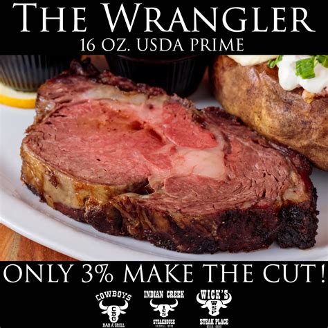 Cowboy’s - Meet The Wrangler at Cowboys Bar & Grill - a 16 oz. USDA