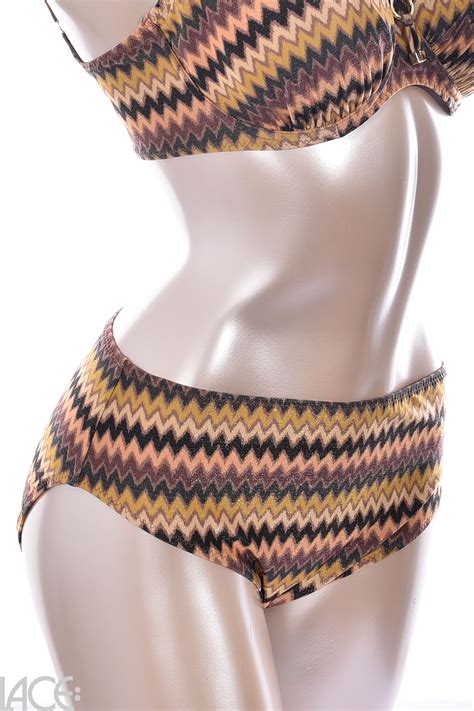 LACE Design Bikini Tailleslip High Leg LACE Swim BRONZE ZIG ZAG Lace Lingerie Nl
