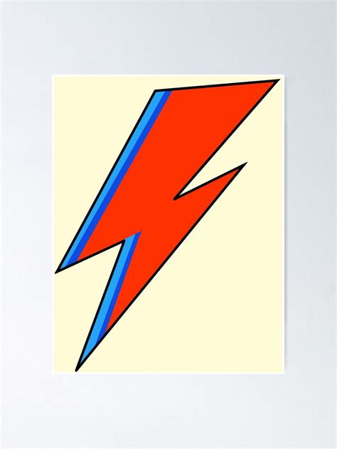 "David Bowie Lightning Bolt " Poster for Sale by YellowTeaCups | Redbubble