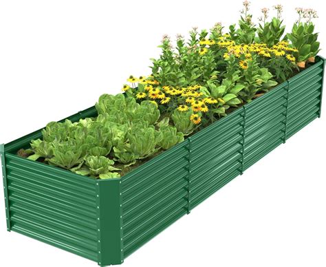 Btdvr 10ftl×3ftw×2fth Galvanized Metal Raised Garden Bed Outdoor