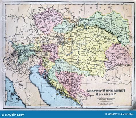 Mapa Antiguo Del Imperio Austroh Ngaro Imagen De Archivo Imagen De