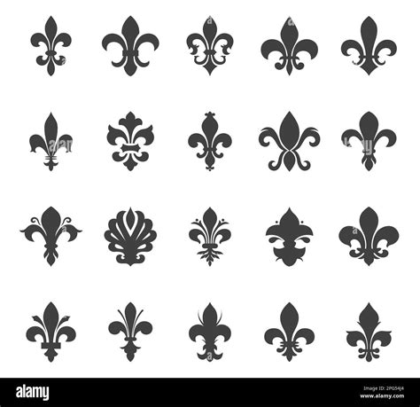 Fleur De Lis Set Stock Vector Image Art Alamy