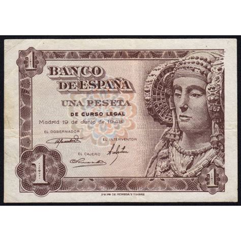 Espagne Pick 135 1 peseta 19 06 1948 Série N Etat TTB