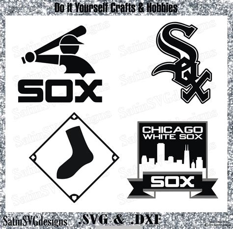 Chicago White Sox Baseball Set Design SVG Files, Cricut, Silhouette ...