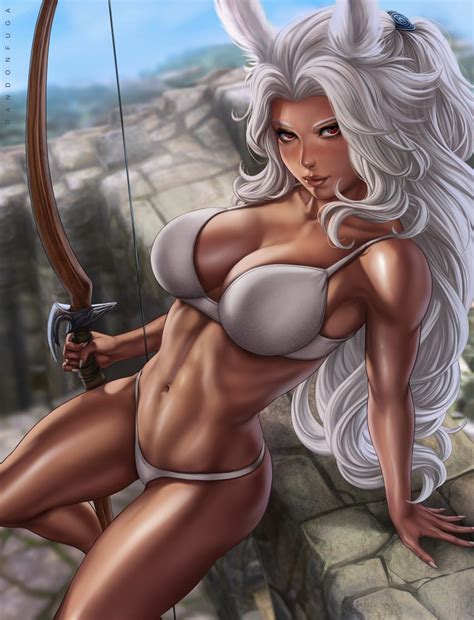 Final Fantasy Free Sex Art Dark Skinned Female Pinup Dandon Fuga