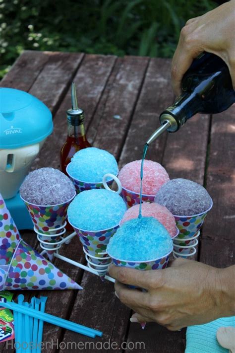 Homemade Snow Cones 3 Ingredient Syrup Recipe Hoosier Homemade