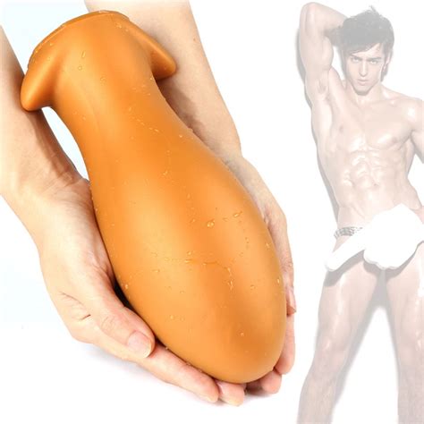 Plugue anal grande e macio embutido de silicone líquido dildo para