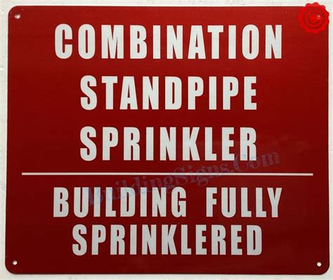 Combination Standpipe Sprinkler Sign Hpd Signs The Official Store