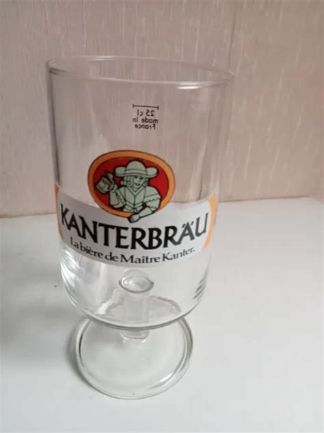 RARE VERRE A BIERE SUR PIED KANTERBRAU Maitre Hans KANTER BIER 25 CL 0