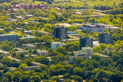 Dortmund Von Oben Plattenbau Hochhaus Wohnsiedlung Im Ortsteil