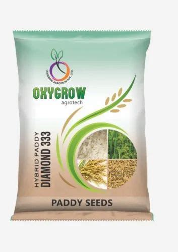 Oxygrow Brown Hybrid Paddy Seeds Diamond 333 Packaging Type Packet