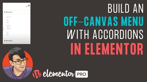 Off Canvas Menu With Pop Ups And Accordions In Elementor Youtube