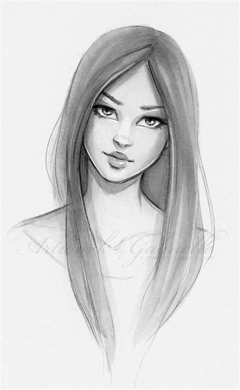 Realistic Girl Sketch At Explore Collection Of