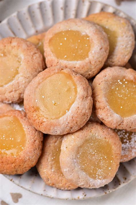 Easy Lemon Curd Cookies Lemon Thumbprint Cookies Recipe