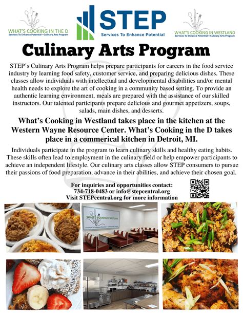 Culinary Arts Program – Services To Enhance Potential