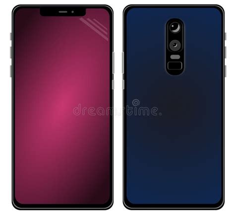 The notch smartphone stock illustration. Illustration of front - 120446214
