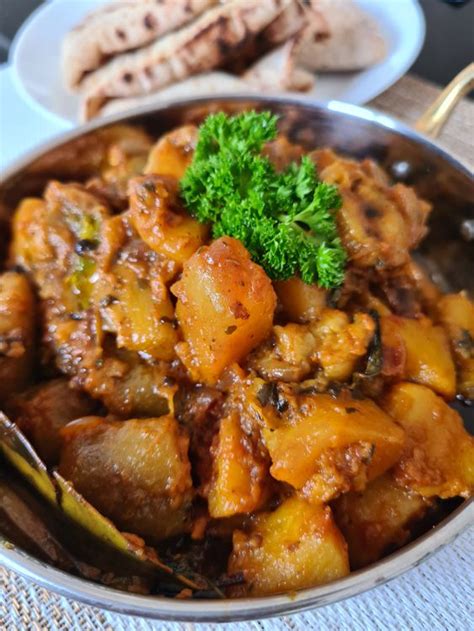 Achari Eggplant Potato Curry Recipe