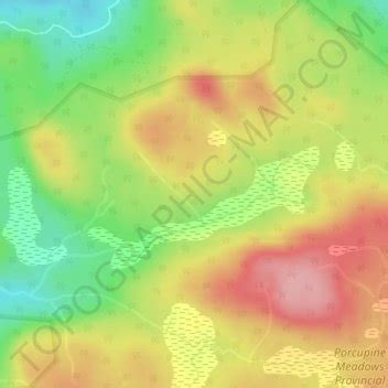 Fraser Plateau topographic map, elevation, terrain