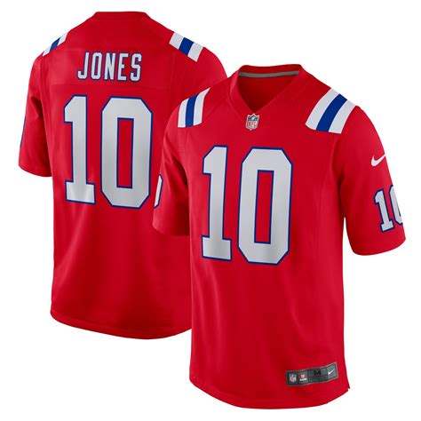 Men's New England Patriots Mac Jones Nike Red Alternate Game Jersey