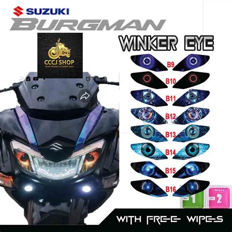 Burgman Street Winker Eye Sticker Transparent Translucent Vinyl