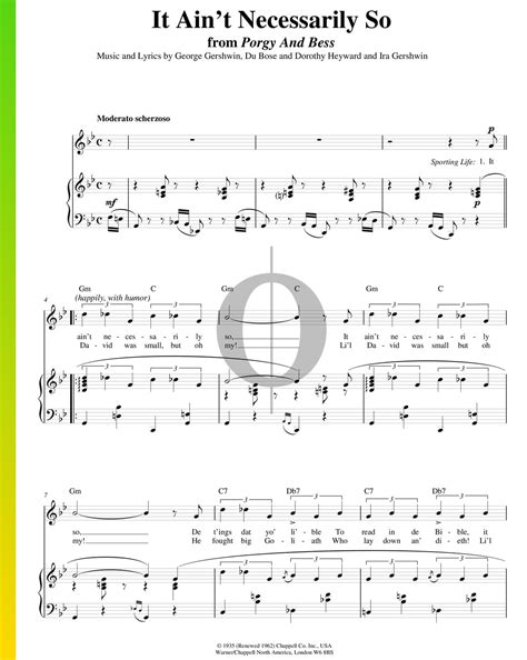 Lyrics To It Ain't Necessarily So 6