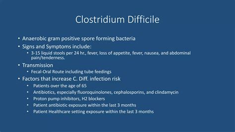 Clostridium Difficile Powerpoint Presentation Ppt