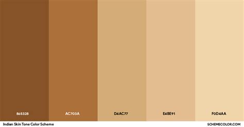 Indian Skin Tone Color Scheme - Palettes - SchemeColor.com