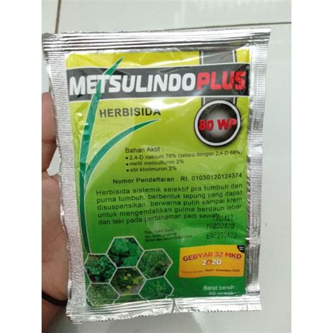 Obat Pengendali Gulma Herbisida Metsulindo Plus Wp Gram