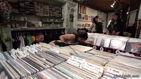 Brunette Butt Fingered In Public Shop