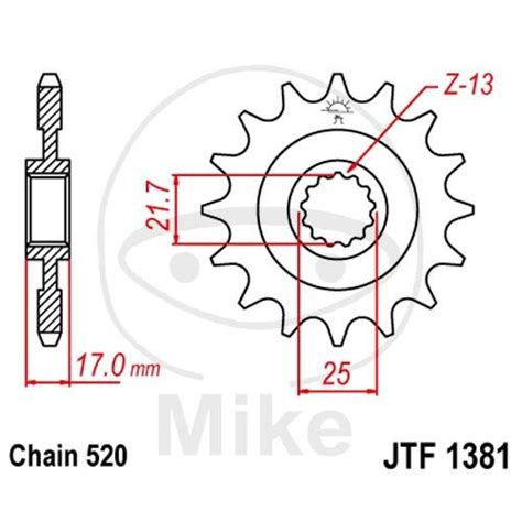 Ritzel 15 Zähne Teilung 520 für Honda CB 500 CBR 500 CMX 500 Rebel 18 00