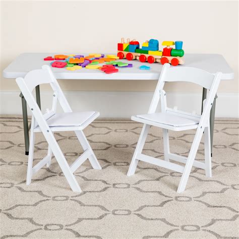 Flash Furniture Kids Folding Chairs with Padded Seats | Set of 2 White ...