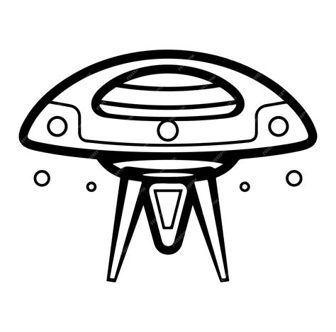 Premium Vector | Ufo silhouette Vector On White Background