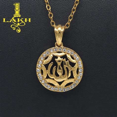 Lakh Classic Islamic Jewelry Gold Color Rhinestone Crystal Vintage