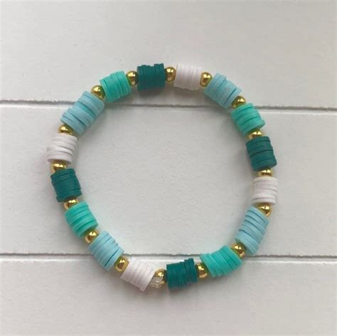 Preppy Vsco Blue Haven Clay Beaded Bracelet Etsy Artofit